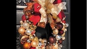 How to make a Ornament wreath with Ornaments and a Hanger