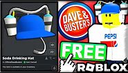 EPIC FREE ACCESSORY! HOW TO GET Soda Drinking Hat! (ROBLOX DAVE & BUSTER’S WORLD EVENT)