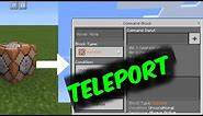 How to teleport using Command Block in Minecraft Bedrock