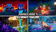 All Minecraft Animated Update Trailers (1.1-1.19 Update)