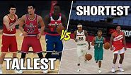 Tallest vs Shortest Players In NBA History! NBA 2K19 Gameplay
