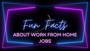 Fun Facts about Work from Home Jobs | Things we all need to know while working from home!!!