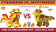 PRODIGY MATH GAME | Pyromane VS Mystember Level 100 Pet Battle in Prodigy.
