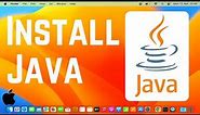 How to Install Java on Mac | Install Java JDK on macOS (2024)