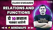 Relations & Functions Class 12 Maths | 10 Most Important Questions | Board Exam 2024 @VedantuMath
