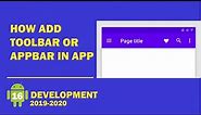 Android tutorial - 16 - How Add a Custom ActionBar (Toolbar) in Android Studio