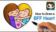 How to Draw Best Friends Forever Heart Easy