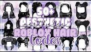 50+ Aesthetic black hair codes + How to use | Roblox *Part 1*