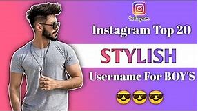 Instagram Stylish Username For Boy's || Top 20 Boy's Username Idea 2023 || Instagram Username