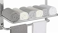 Towel Rack for Bathroom, DEWVIE 22 Inch Tower Holder with Tower Bars, SUS 304 Stainless Steel Lavatory Bath Towel Shelf Towel Hanger Wall Mount, 3-Tier (Brushed Nickel)