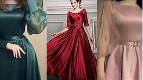 Most trendy silk maxi design 2023|Fancy long maxi dress|organza sleeves