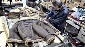 Sheepskin B3 Bomber Jacket Made by Leather Craftsman with 40 Years of History