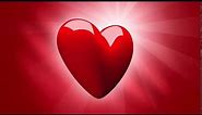 Free Video Background Loop: Valentines Red Heart Beating