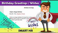 Happy Birthday Wishes for Employees / co-worker | Happy Birthday | Birthday Wishes from Smart HR