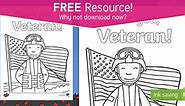 FREE Thank You, Veteran Coloring Page
