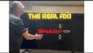 THE REAL FIX for Sharp LC65N7004U 65" UHD LED TV That Turns Off After SHARP Splash Screen Appears.
