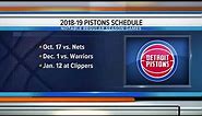 Pistons announce 2018-19 schedule