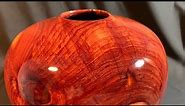Wood turning - Eastern red cedar hollow form with laquer finish