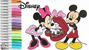 Disney Minnie and Mickey Mouse Valentine's Day Chocolate Coloring Book Pages Donald and Daisy Duck