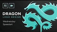 Illustrator Speedart : Dragon Logo Design Process