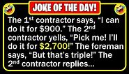 🤣 BEST JOKE OF THE DAY! - Three contractors are at a construction site to... | Funny Daily Jokes