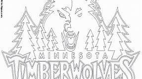 Emblem of Minnesota Timberwolves coloring page printable game