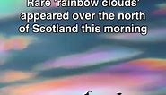 Rare 'rainbow clouds' appeared over the north of Scotland this morning 🤯 Did you see them? These incredible clouds have been appearing across the UK. This video was taken near Nairn Beach in Scotland at around 9:00am this morning. I still can’t wrap my head around what I’m seeing! Nature is simply amazing. Also known as Nacreous, Mother of Pearl or Polar Stratospheric Clouds, this strange phenomenon is caused by high arctic clouds that contain tiny ice crystals that refract the sunlight. It’s w