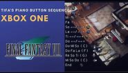 FF VII playing Tifa's piano on Xbox One, button sequence in description