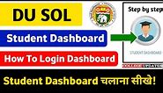 How to Login du sol Student Dashboard | how to use sol student dashboard | step by step Procedure