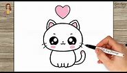 How to Draw a Cute Cat Very Very Easy