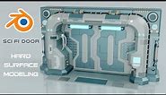 How to make stylized Sci-Fi Station Door in blender 2.91 | hard surface modeling blender
