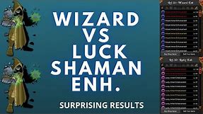 AQW Shaman Wizard VS Luck Enhancements Soloing Speed Comparison