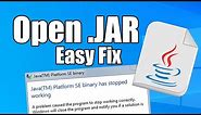 How to open Java files in Windows - Run .JAR Files