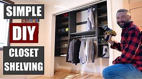Simple closet shelves you can build in a weekend to get organized! | Modular shelves