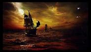 Pirate Ship Thunderstorm with heavy Thunder and Waves, (Pirate Ship 2024) [10 Hours]