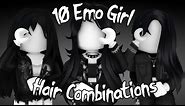 10 GOTH/EMO ROBLOX GIRL HAIR COMBOS (WITH LINKS AND CODES) | Under 200 Robux | Quizotix