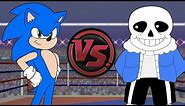 SONIC vs SANS! Animated Cartoon Rap Battle! CARTOON RAP ATTACK!