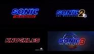 ALL sonic movie logos 1, 2, 3, and knuckles