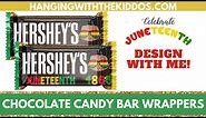 Juneteenth Celebration|Custom Party Favors Hershay Chocolate Candy Bar Wrappers Template|Canva