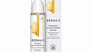 DERMA E Vitamin C Concentrated Serum with Hyaluronic Acid, Vitamin E & Aloe, All Natural, Antioxidant-Rich Concentrated Facial Serum – Firming and Brightening Vitamin C Face Serum, 2oz