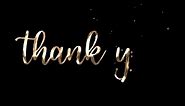 Digital animation of Thank You text on Stacked Typography Text Animation. Thank you video footage