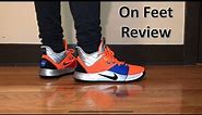 Nike PG 3 NASA On Feet Review and Overview - Paul George Orange Blue Basketball Shoes