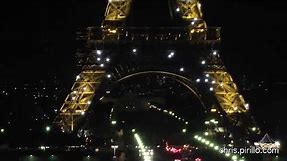 The Eiffel Tower at Night in Paris, France