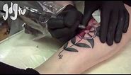 Traditional Flower Tattoo - Tattoo Being Done in Time Lapse
