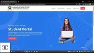 Student Portal Website Template Using HTML, CSS, and JavaScript | Download Free Source Code