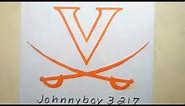 how to draw Virginia Cavaliers Logo National Champion Winner College Basketball Finals March Madness