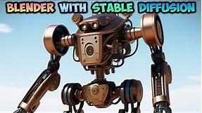 Blender with Stable Diffusion XL Tutorial - Steampunk robot - img2img