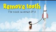 How noob cavemen pull out their tooth!