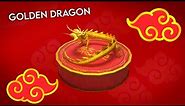 Golden Dragon | 3D Chinese Statue | Lunar Year 2024