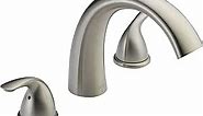 Delta Faucet Classic 2-Handle Widespread Roman Tub Faucet, Brushed Nickel Tub Faucet, Roman Bathtub Faucet, Delta Roman Tub Faucet, Tub Filler, Stainless T2705-SS (Valve Not Included)